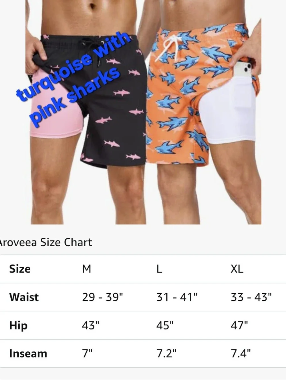 3 Pair Men's Swim Trunks